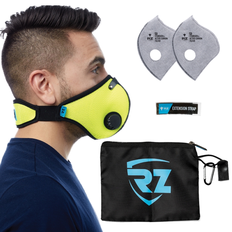 M2 Mesh Face Masks, Safety Green - full pic 