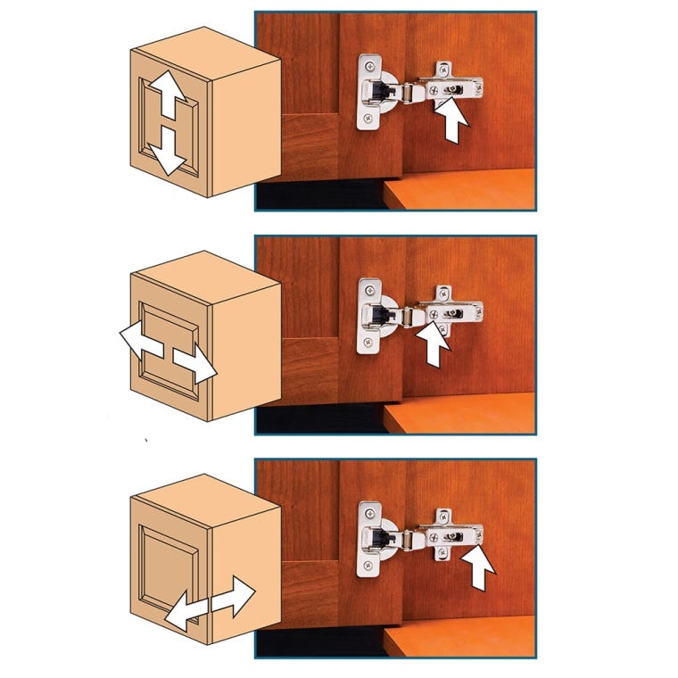 Salice 105&deg; Silentia+ Soft-Close Hinges, Frameless - full pic 