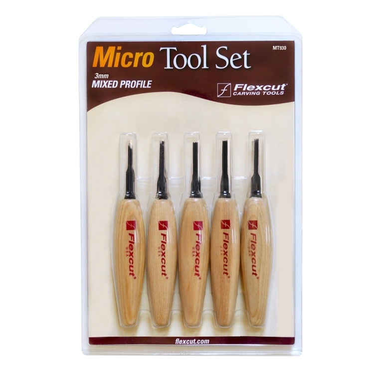 FlexCut&reg; MT930 3mm Mixed Profile Micro Carving Tool Set - full pic 