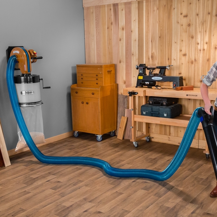 4'' Dia. Dust Right&reg; Hose, 2' L Compressed, Extends to 14' L - full pic 