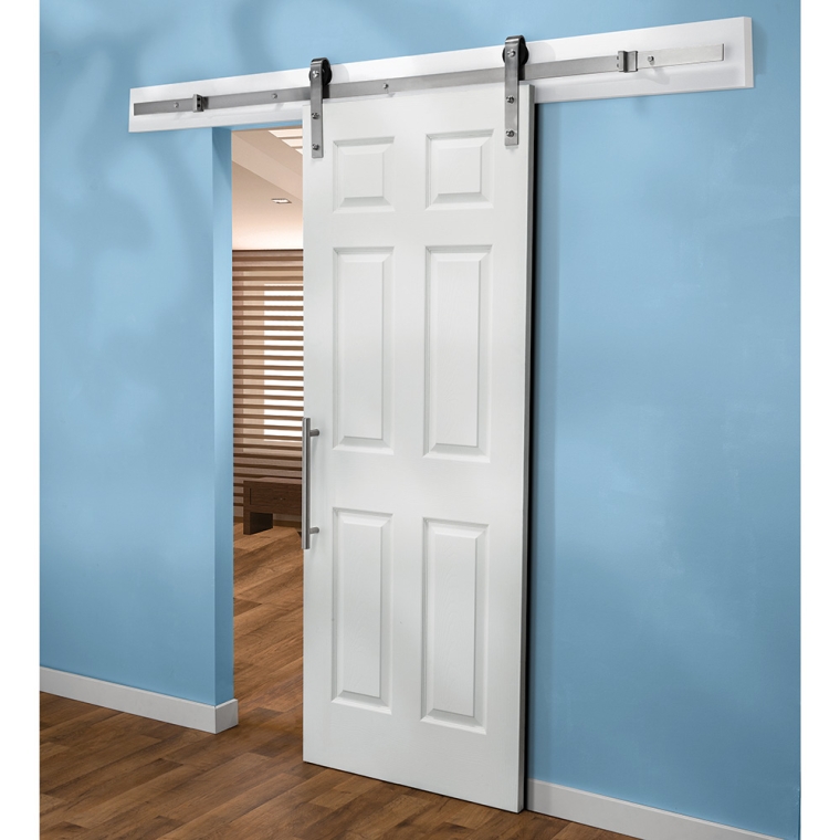 I-Semble Rolling Door Hardware Kit, Bent Strap, Stainless Steel - full pic 