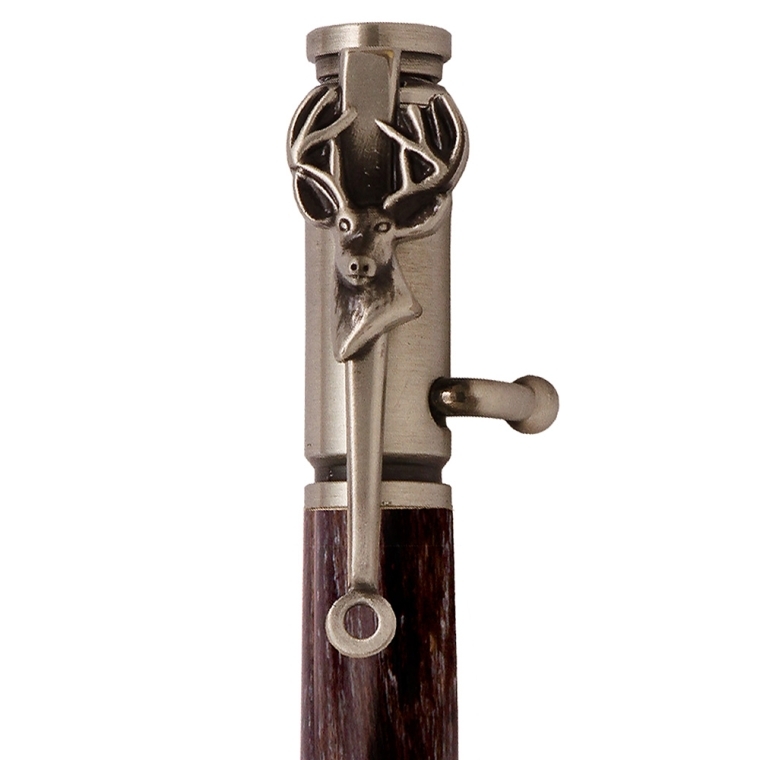 Deer Hunter Bolt-Action Pen Hardware Kit, Antique Pewter - full pic 