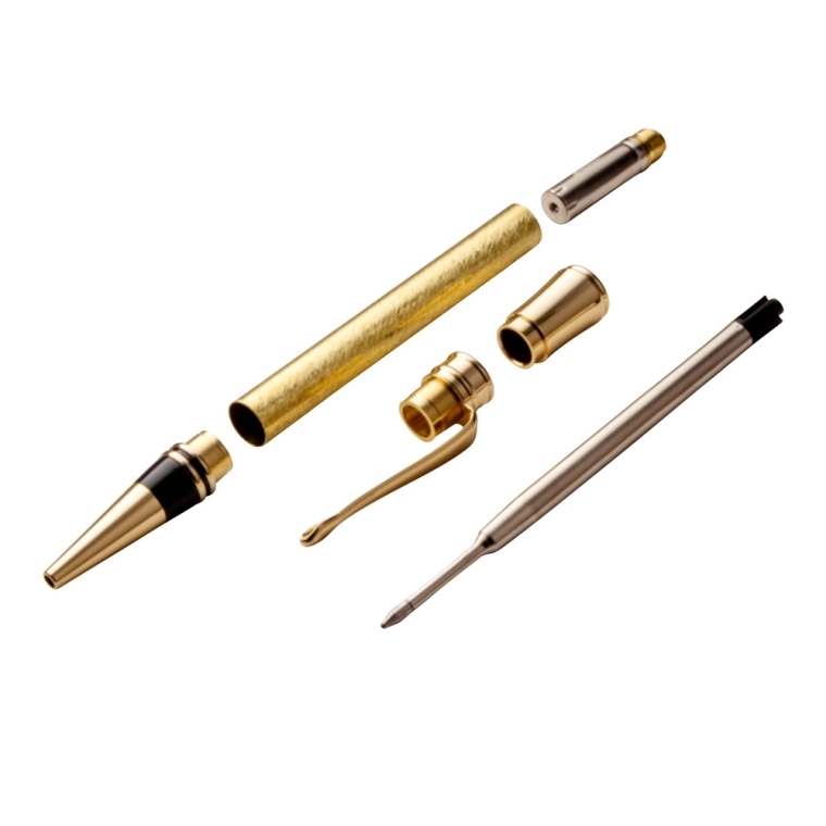 Executive Twist Pen Hardware Kit, 24k Gold - full pic 
