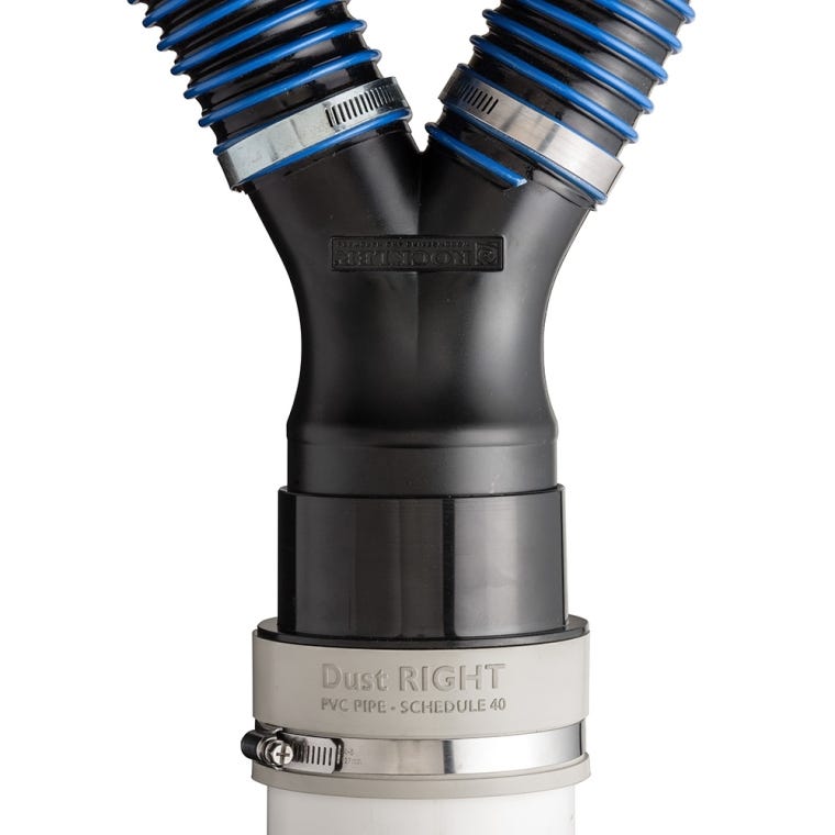 Dust Right Schedule 40 PVC Adapter, 4'' PVC to 4'' Fitting - full pic 