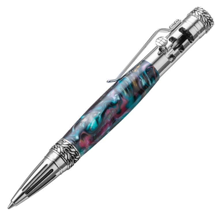 Gearshift Pen Hardware Kit, Chrome - full pic 