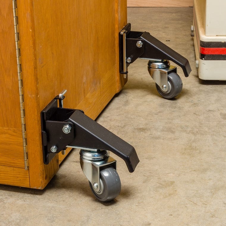 Rockler Quick-Release Workbench Caster Plates, 4-Pack - full pic 