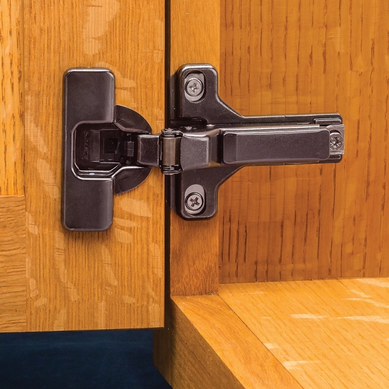 Salice 105&deg;  Soft-Close Long Arm Hinges, Face Frame, Titanium Finish, 3/8'' Overlay - full pic 