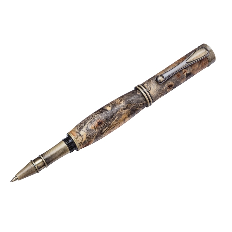 Rockler Retro Rollerball Pen Hardware Kit, Polished Antique Bronze - full pic 