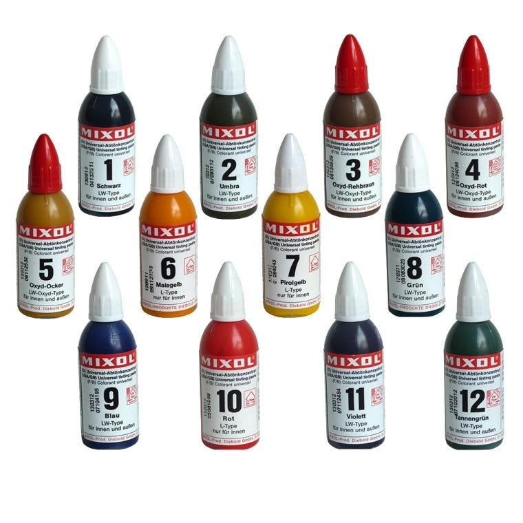 Mixol Universal Tint Kit, Colors #1-12 - full pic 