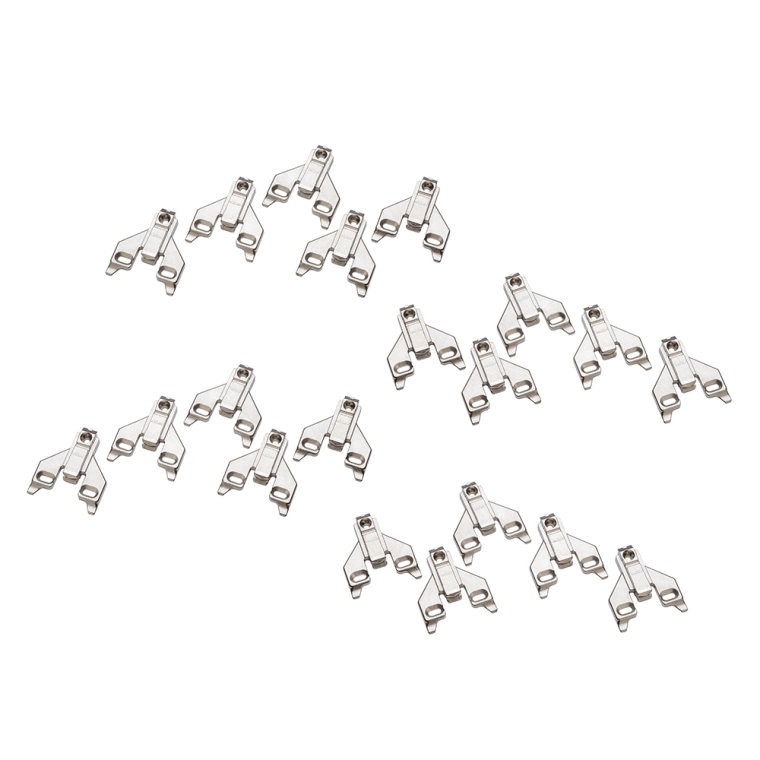 Blum&reg; 175L6600.22 CLIP Top Face Frame Adapter Plates with Off-Center Mounting and Zero Clearance, 20-Pack - full pic 