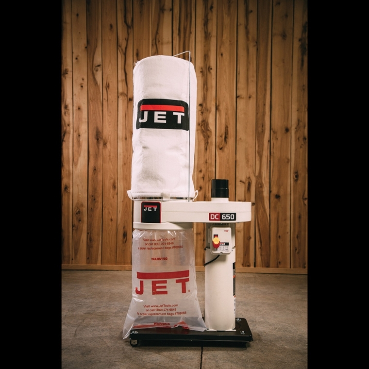 Jet Dust Collector DC650M with 5-Micron Bag Filter Kit - full pic 