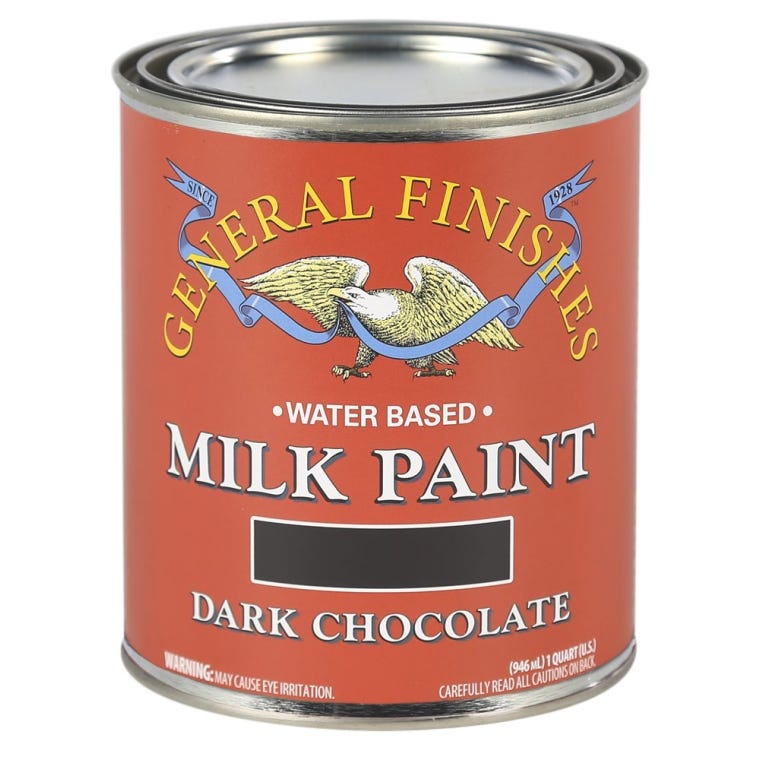 General Finishes Dark Chocolate Milk Paint, Pint - full pic 