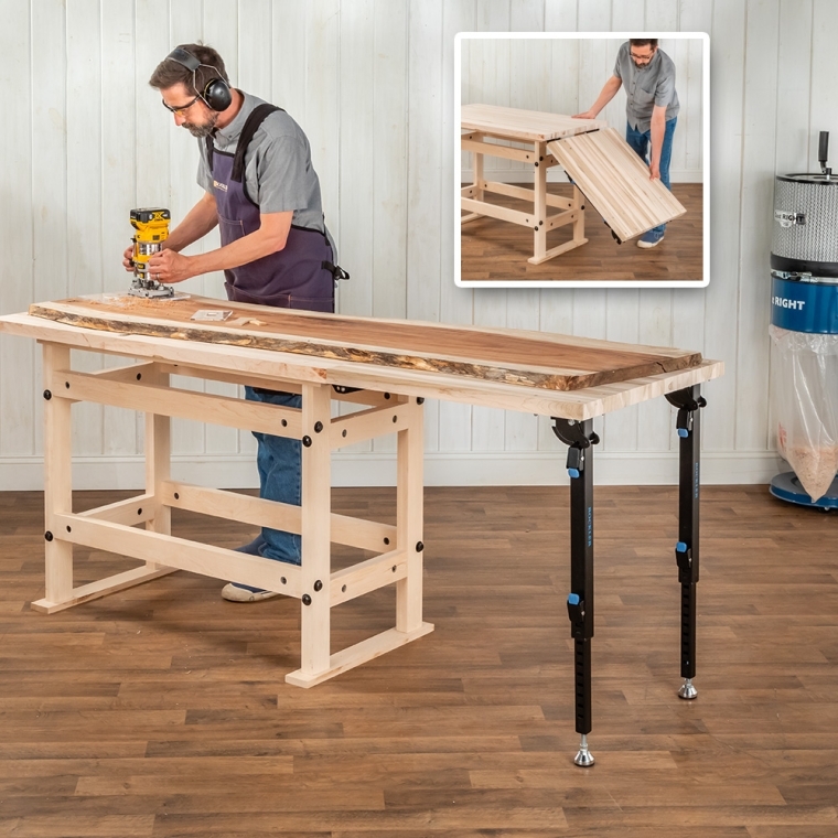 Rockler Rock-Steady Folding Top Extension Kit - full pic 