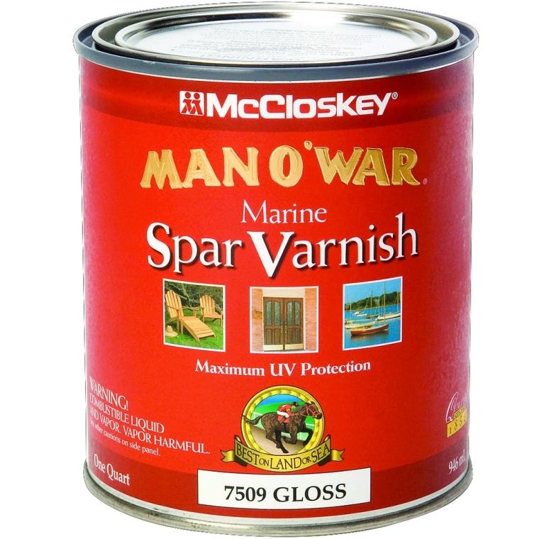 Man O' War Spar Varnish, Gloss, Quart - full pic 