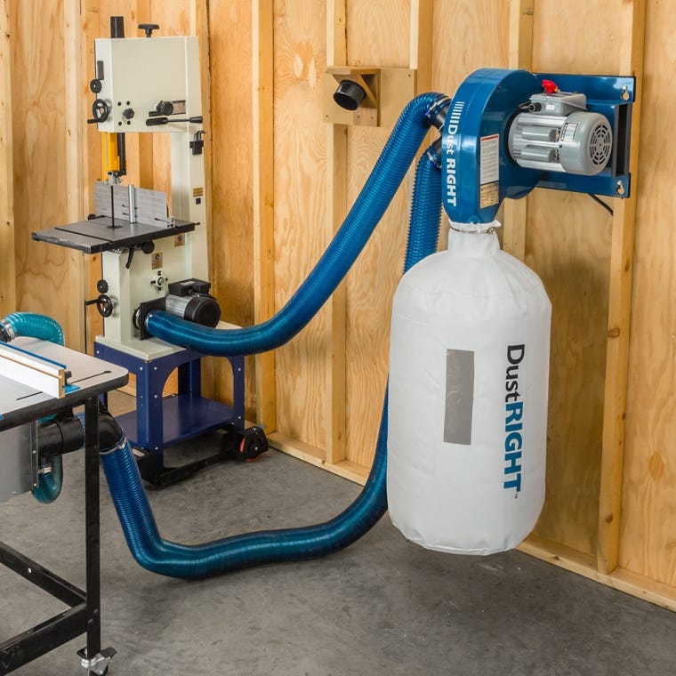 Dust Right Wall-Mount Dust Collector, 1250 CFM - full pic 