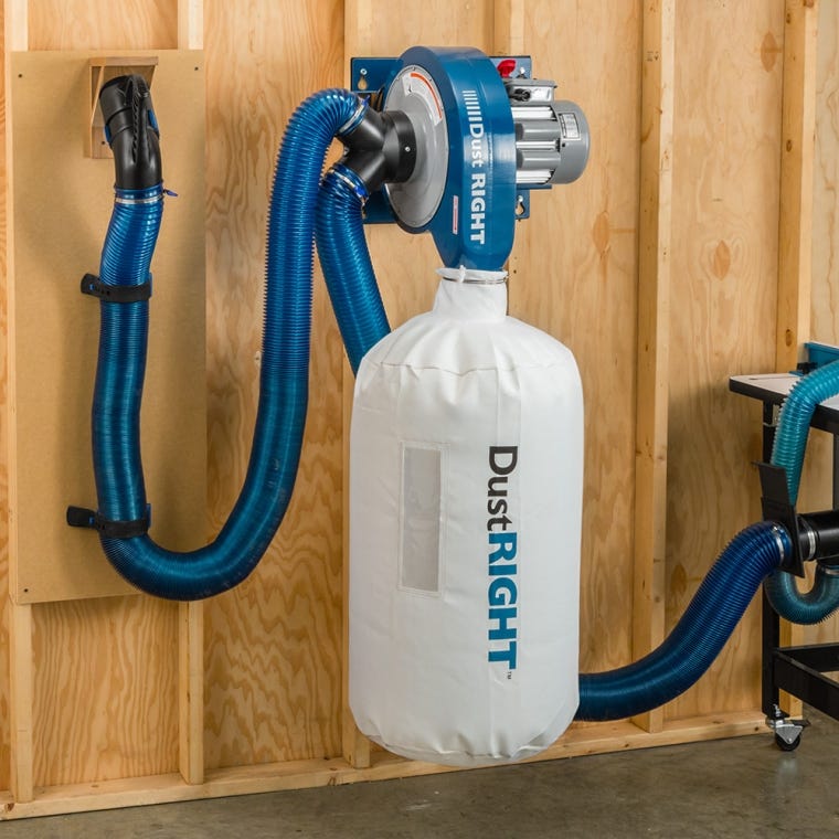 Dust Right Wall-Mount Dust Collector, 1250 CFM - full pic 