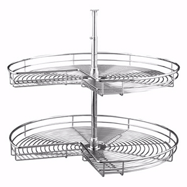 Kidney Shape 2 Shelf Wire Lazy Susan, Rev-a-Shelf 5472 Series - full pic 
