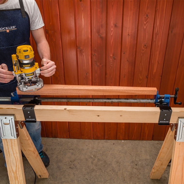 Rockler Pipe Clamp Mounting Brackets, Pair - full pic 