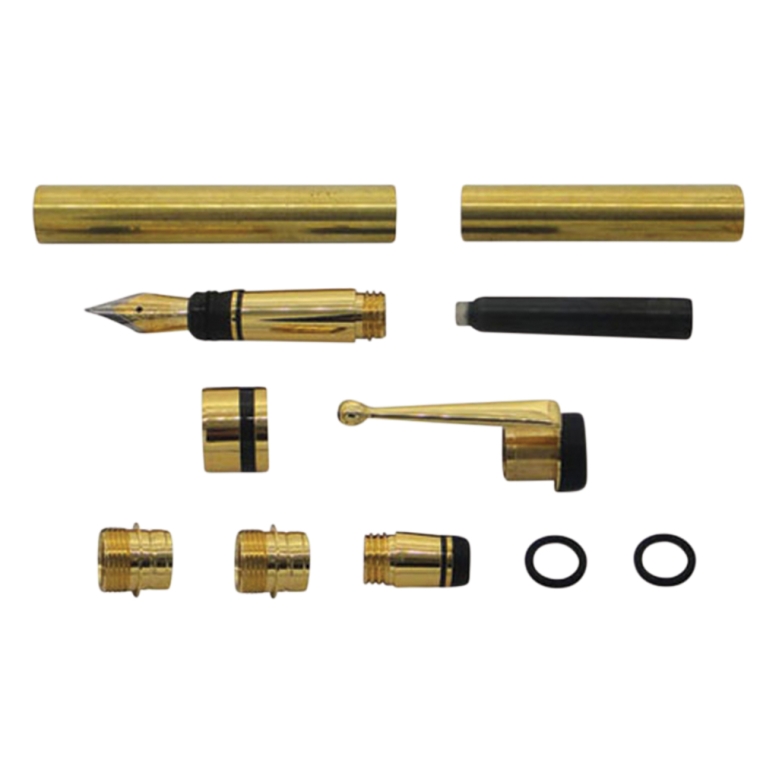 Rockler Classic Elite Fountain Pen Hardware Kit, Gold - full pic 