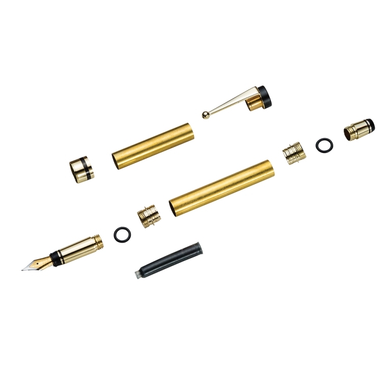 Rockler Classic Elite Fountain Pen Hardware Kit, Gold - full pic 