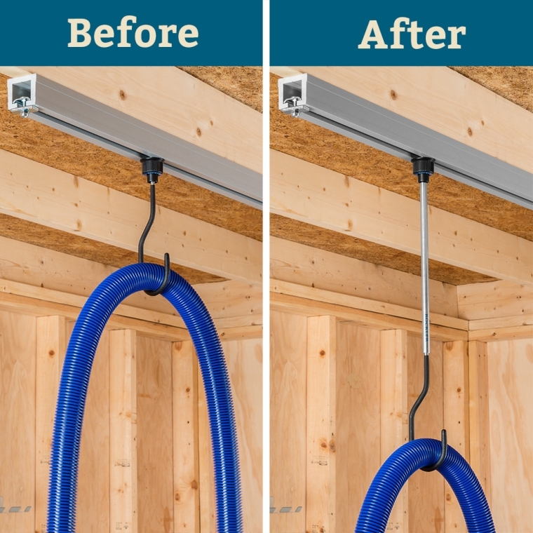 Extension Rod for Rockler Ceiling Track System - full pic 