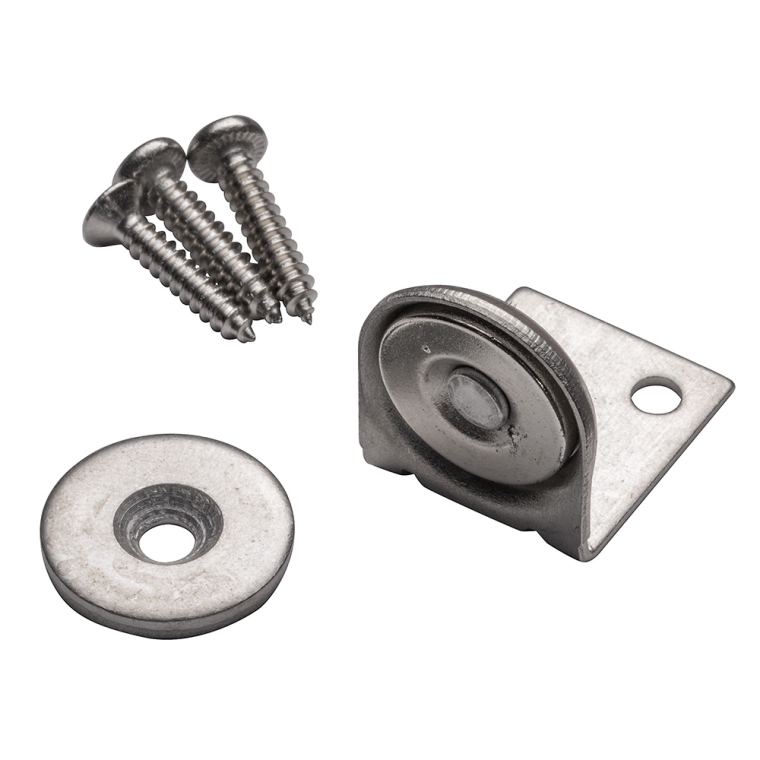 Angle-Mount Stainless Steel Magnetic Catch - full pic 