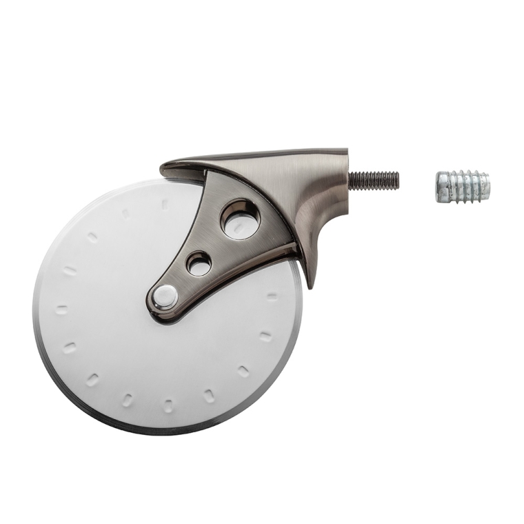 Rockler Stainless Steel Pizza Cutter Turning Kit, Pewter Finish - main pic