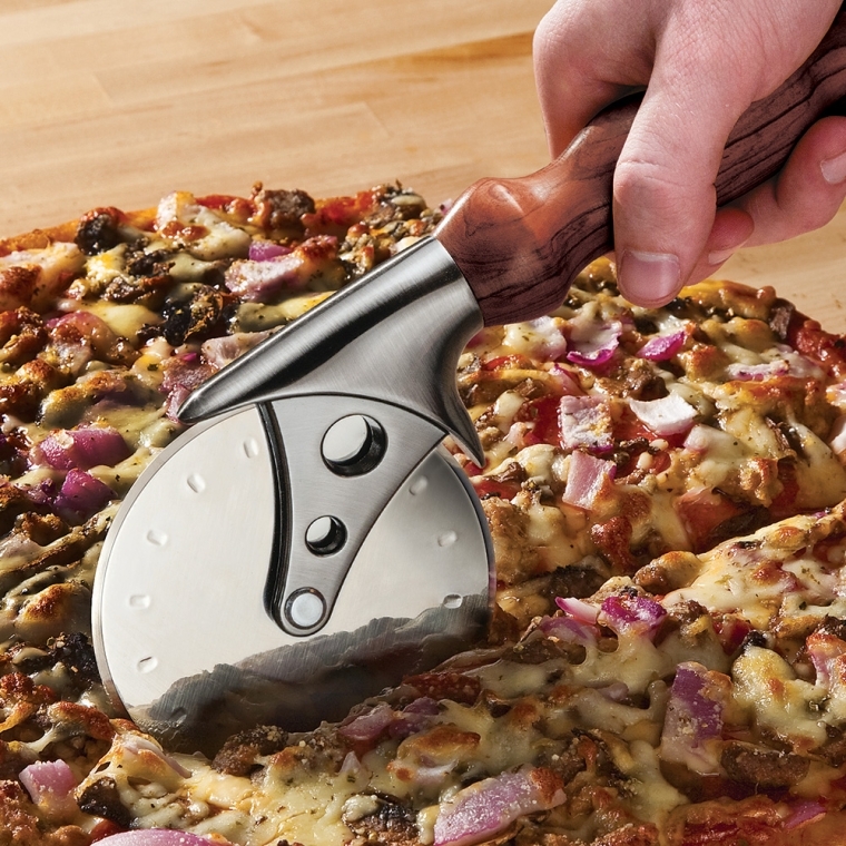 Rockler Stainless Steel Pizza Cutter Turning Kit, Pewter Finish - full pic 