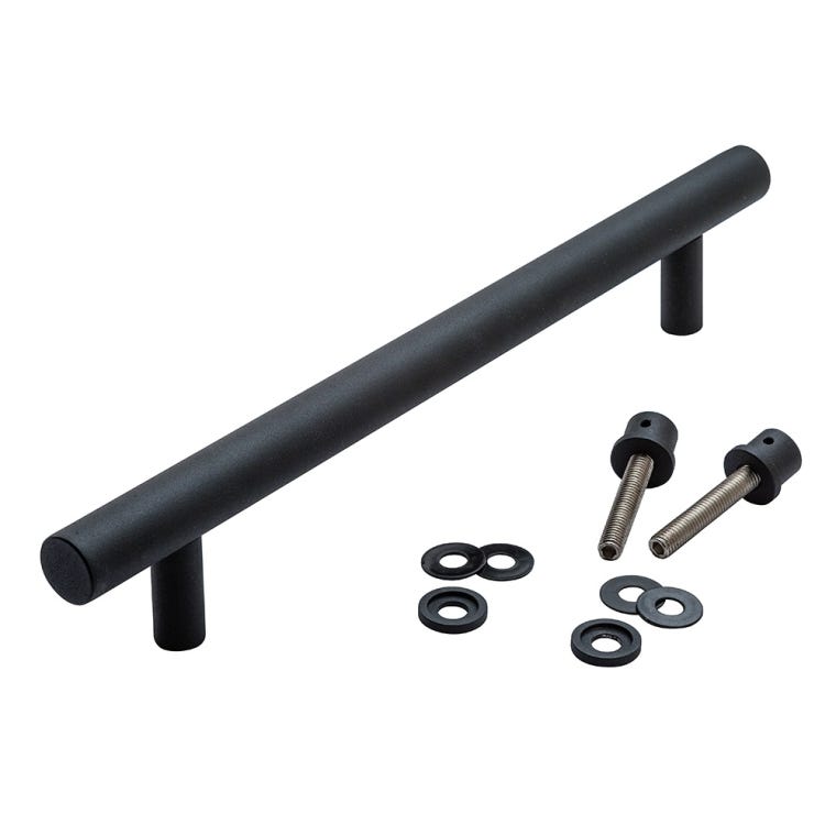 I-Semble Rolling Barn Door Handle, Black - full pic 