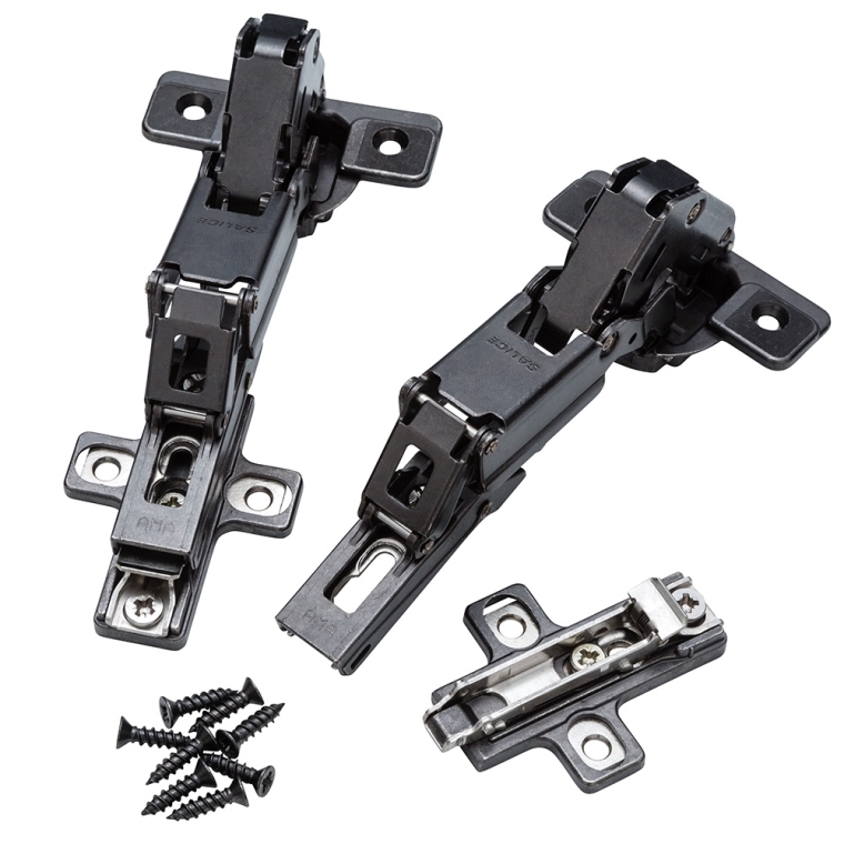 Salice 165&deg; Cabinet Hinges, Frameless, Titanium Finish, Full Overlay - main pic