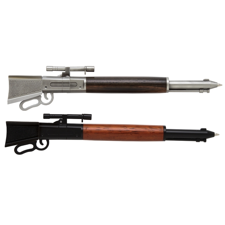Lever-Action Rifle Pen Hardware Kit, Pewter - full pic 