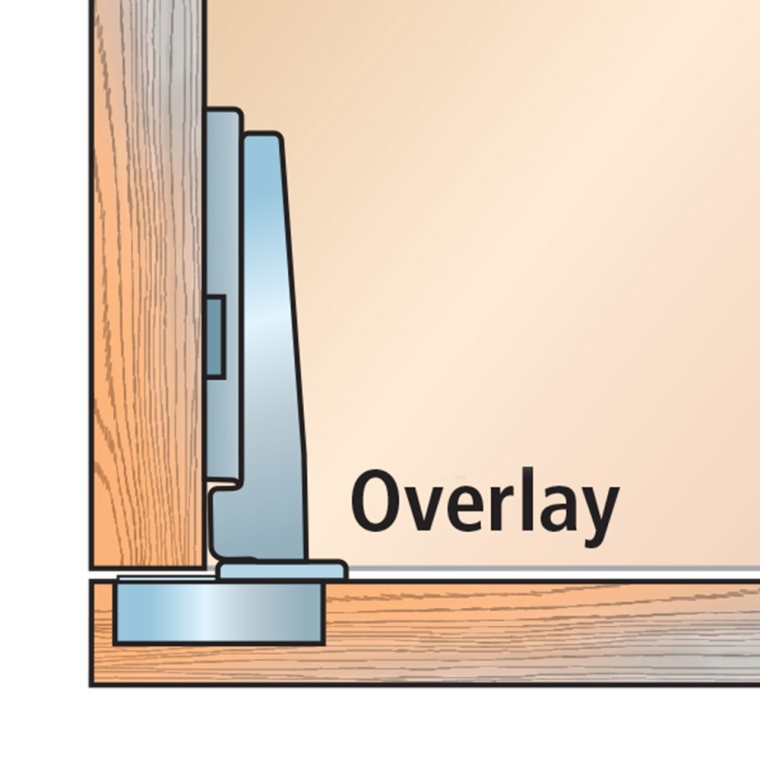 Blum&reg; 120&deg; Clip Top Frameless Overlay Snap Close Hinges - Snap Closing Hinge - full pic 