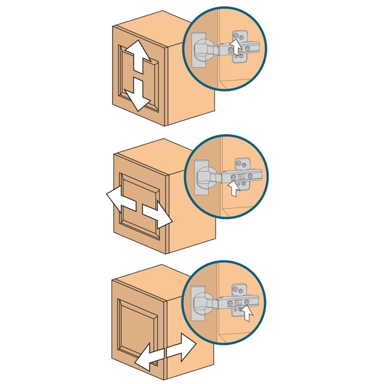 Blum&reg; 120&deg; Clip Top Frameless Overlay Snap Close Hinges - Snap Closing Hinge - full pic 