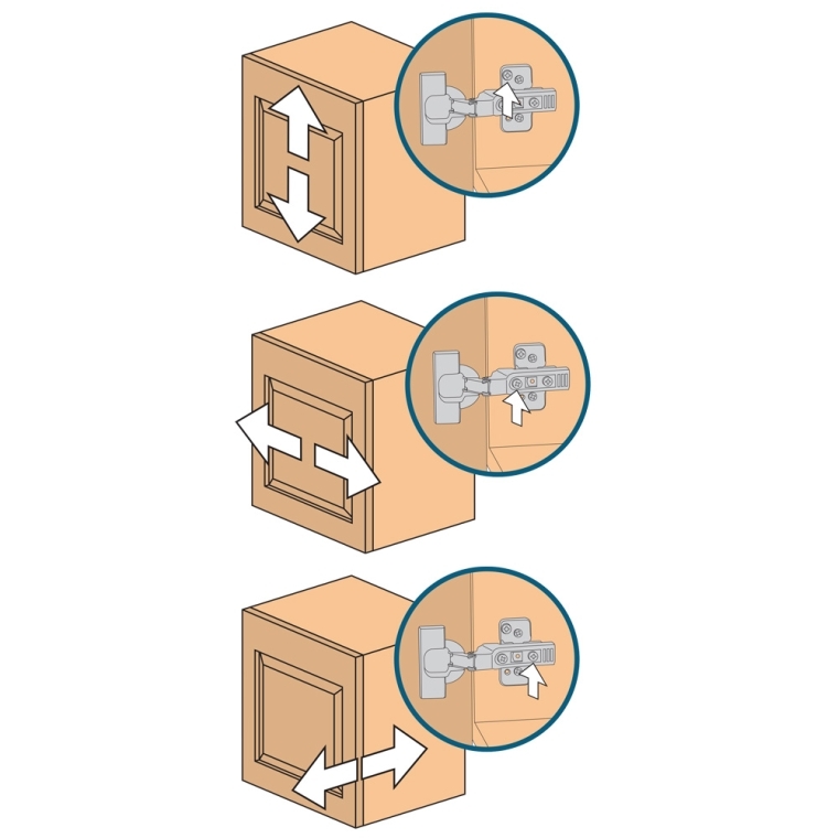 Blum&reg; 95&deg; Thick Door Clip Top Frameless Overlay Hinges - Snap Closing Hinges - full pic 