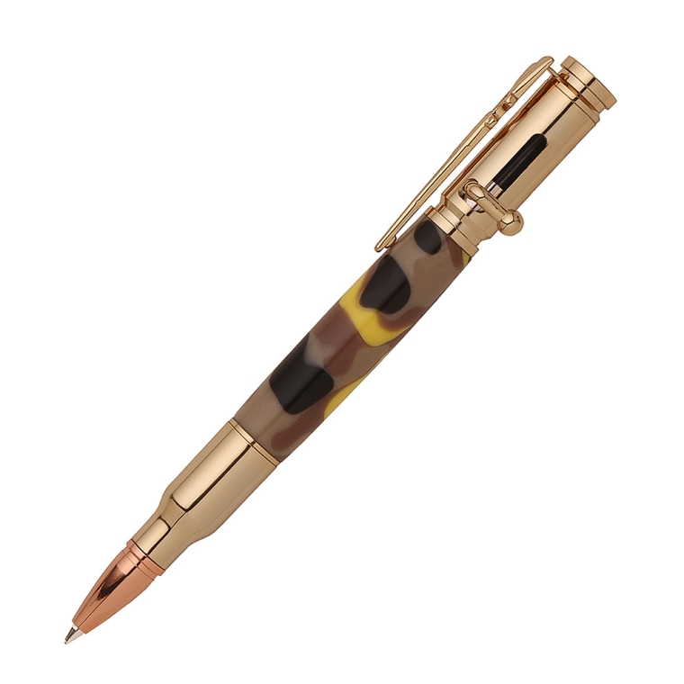 30 Caliber Bolt-Action Pen Hardware Kit, 24k Gold - full pic 