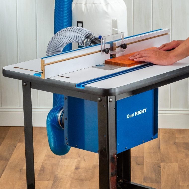 Dust Right Router Table Dust Bucket with Dual Port - full pic 
