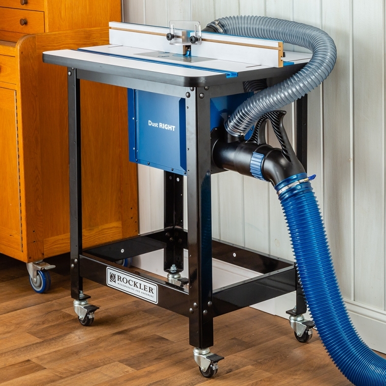 Dust Right Router Table Dust Bucket with Dual Port - full pic 
