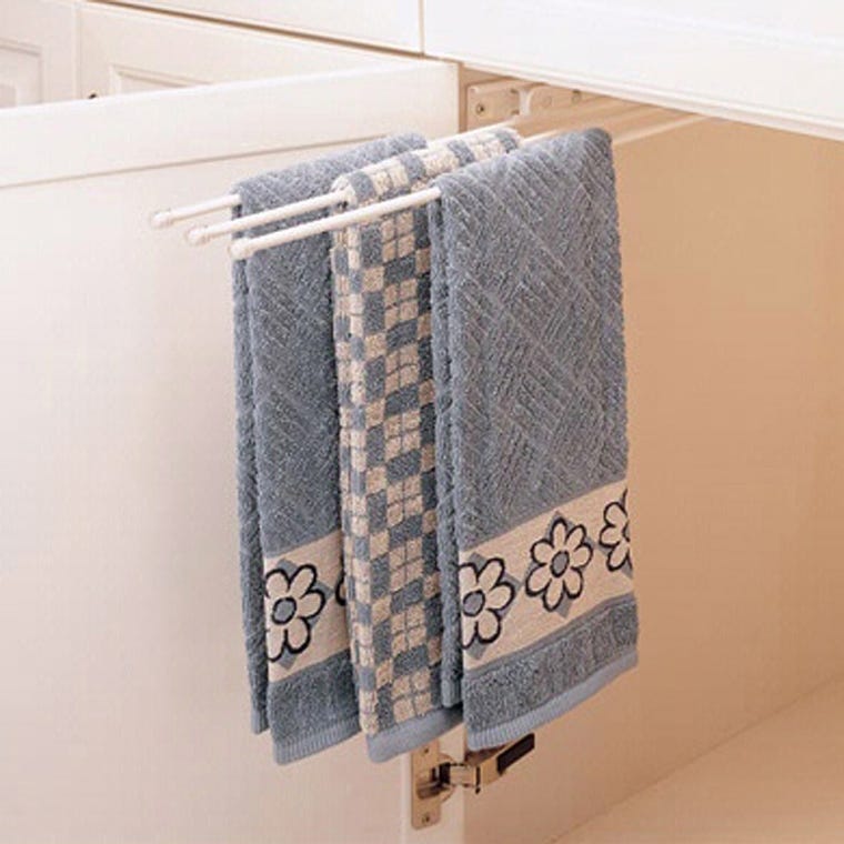 Towel Holder, White, Wire (563-32) - full pic 
