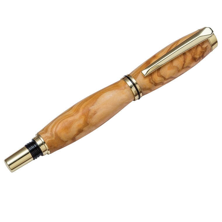 Rockler Junior Gentleman I Fountain Pen Hardware Kit, Gold - full pic 