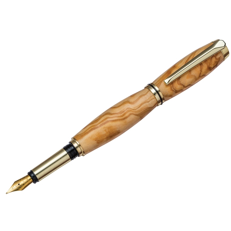 Rockler Junior Gentleman I Fountain Pen Hardware Kit, Gold - full pic 