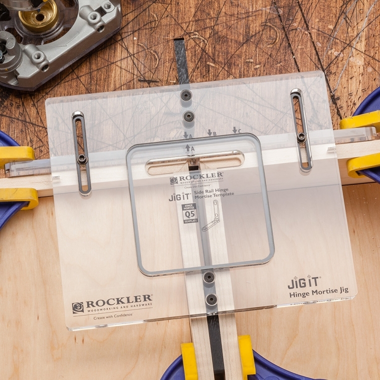 Q5 Side Rail Hinge Mortise Template - full pic 