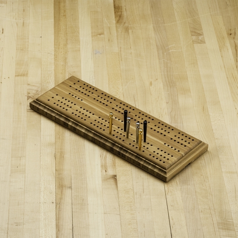 Small Cribbage Board Templates, 3-Player, Straight Track - full pic 