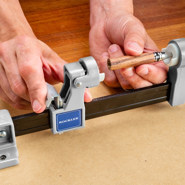 Rockler Self-Centering Drill Press Vise with Rockler Pen Press - full pic 