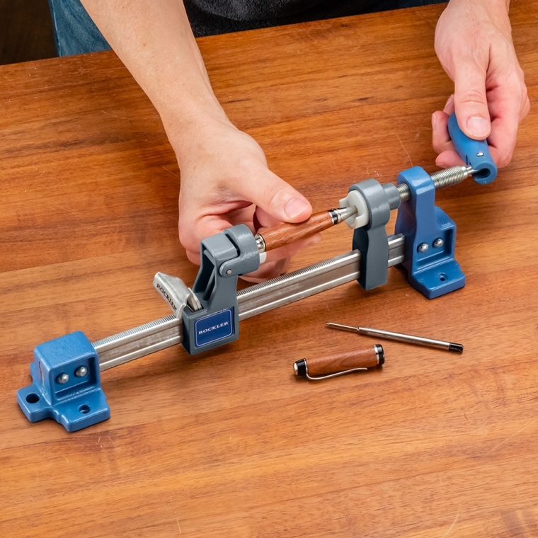 Rockler Self-Centering Drill Press Vise with Rockler Pen Press - full pic 