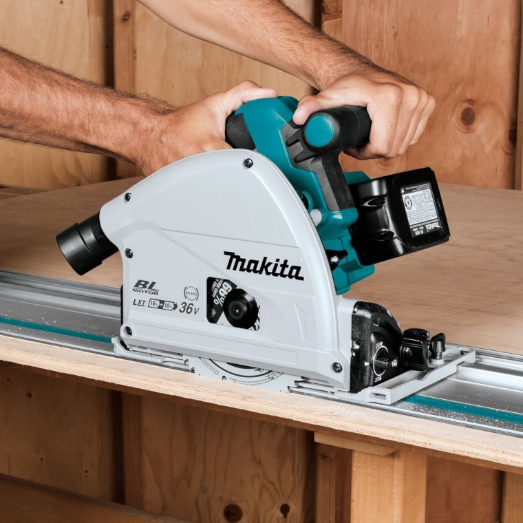 Makita XPS01PTJ 18V X2 Brushless Cordless 6-1/2'' Plunge-Cut Circular Saw Kit - full pic 