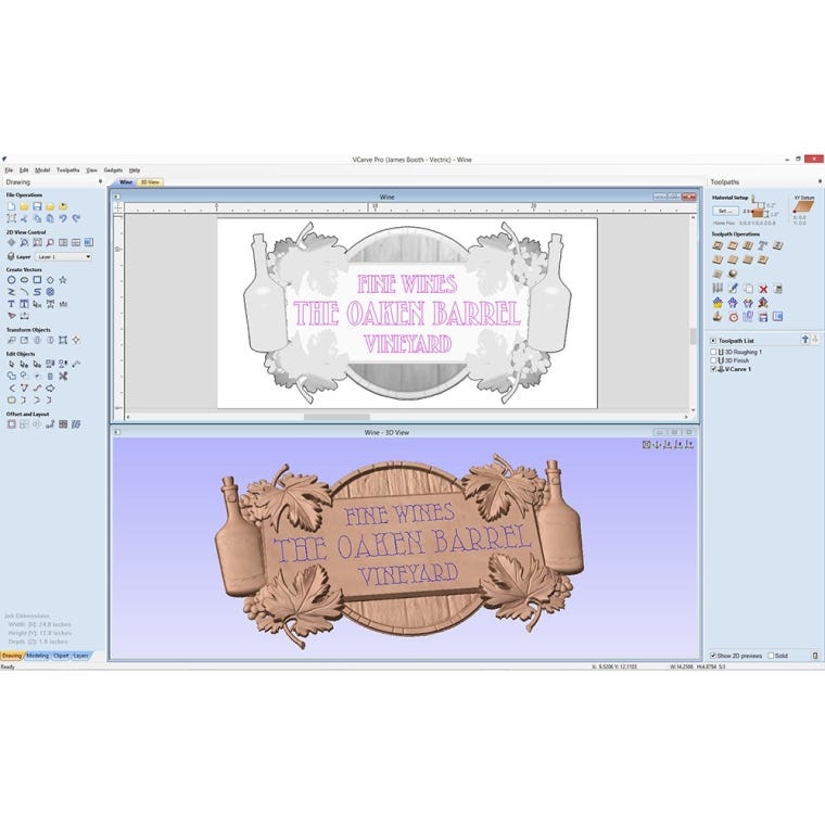 Vectric VCarve Desktop Software V10 - full pic 