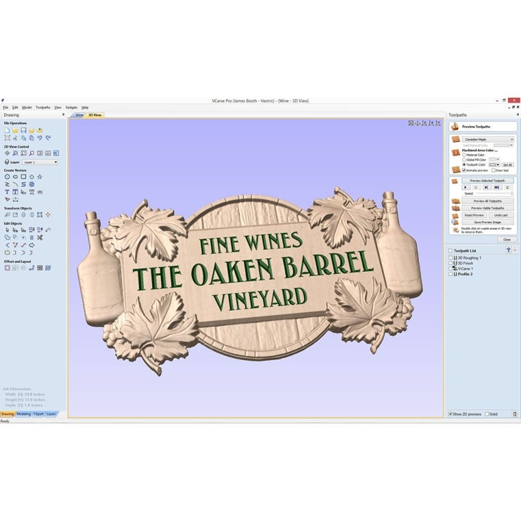 Vectric VCarve Desktop Software V10 - full pic 