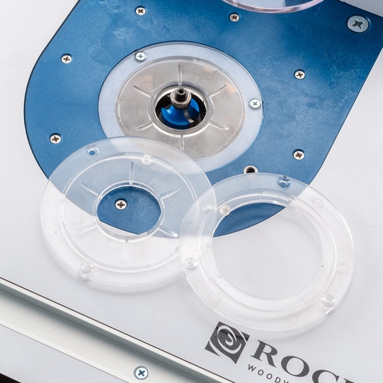 Set of 3 Clear Insert Rings for Rockler Convertible Benchtop Router Table - full pic 