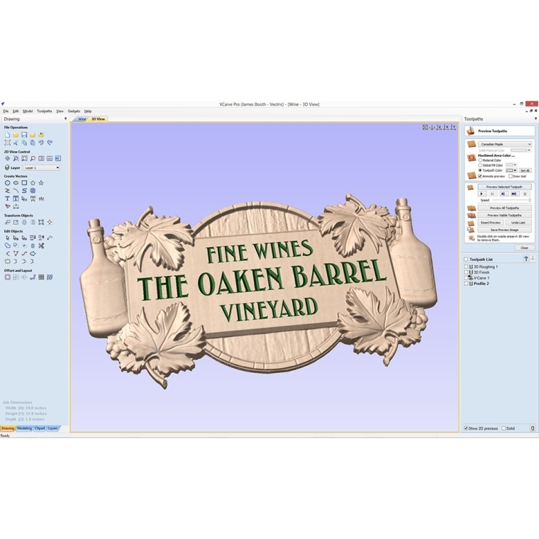 Vectric VCarve Pro Software V10 - full pic 