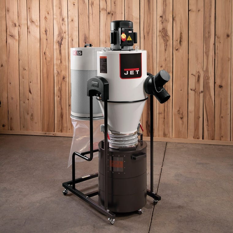 Jet Cyclone Dust Collector JCDC-1.5, 1-1/2HP - full pic 